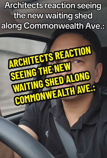 ARCHITECTS REACTION SEEING THE NEW WAITING SHED ALONG COMMONWEALTH AVE.: #arkidax #architectdax #architecture #architecting #construction