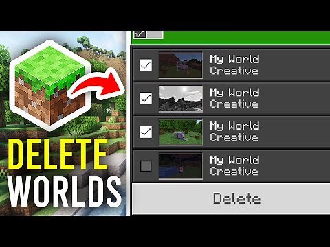 How To Delete Multiple Worlds In Minecraft Bedrock (PC, Console, Mobile) - Full Guide