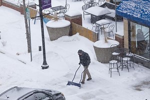 How much snow has fallen so far in South Bend?
