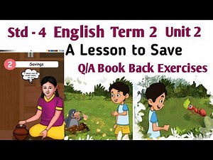 4th Std English Term 2 unit 2 | A Lesson to Save | 4th Std English | Samacheer Kalvi