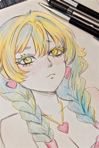 Girl drawing tutorial What will we draw after this? 🤍✨❤️‍🔥#art#pencilart#fyp#tutorial #artist