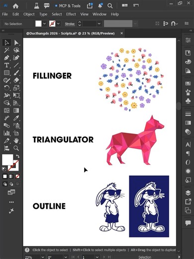 Adobe Illustrator 2026 Tips - Best of Scripts to Speed ​​Up Your Work #ducthangds #scripts