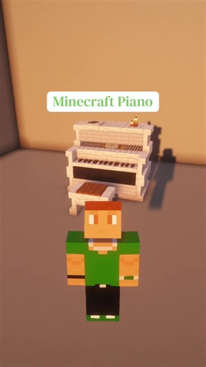 This piano is such an amazing decorative piece for your Minecraft World! #minecraftbuilds #minecrafttutorial #piano #interiordesign #MillixnMC