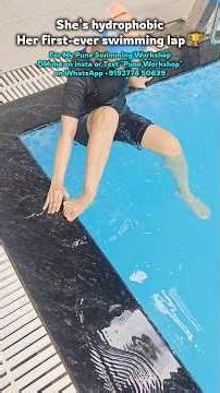 A Hydrophobic Swimmer’s first Swim 🏊🏻 #swimming #swimmingtips #swimmingpool #swim