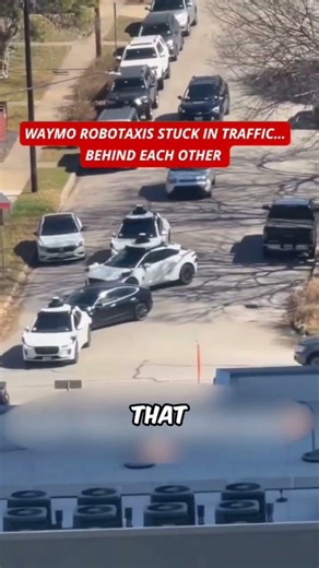 Robotaxis Stuck in Traffic… Behind Each Other