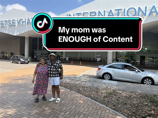 At this point my mom was EXHAUSTED AND TIRED AND ENOUGH of content . 🫣😜🤣 We took a #shortleft to Botswana 🇧🇼 Mom and I and I must say we had fun , the country is small but beautiful #contentcreator #northwesttiktokers #motherandson #familycontent