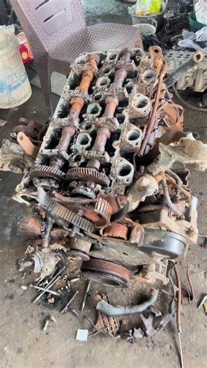 OverHaul Engine 4D56U eks Rumpon Ikan dilaut dalam🤣😅 #engine #diesel #overhaul #newtriton #assembly