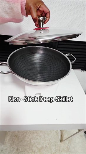 Large Non -Stick Deep Skillet #pot #cook #cookingpot #pots