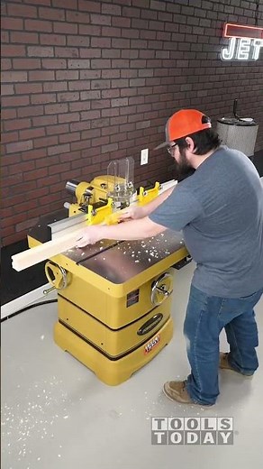 @toolstoday Making the first test cuts on this 5hp Powermatic shaper!