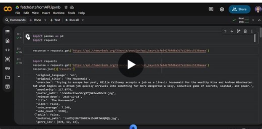 #machinelearning #datascience #python #apis #tmdb #datafetching #dataset #learningbydoing #ai #mlprojects | Muneeb Khan