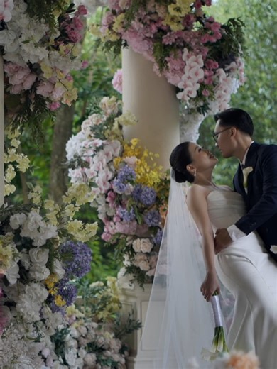 Embrace the magic of love in this stunning wedding gown, where every detail whispers romance and every stitch is crafted for your special day. Picture yourself surrounded by a beautiful flower garden as you walk down the aisle. 🌷💍 Explore our collection today! - The Wedding of Ria & Chandra - #bbride #Bridal #BridalBeauty #WeddingInspiration #GardenRomance