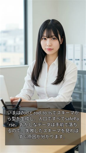 【厳しめIT女子が教える】ZodでTypeScriptの型安全を現場レベルに引き上げるコツ