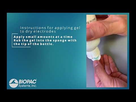 How to apply gel to dry electrodes BIOPAC