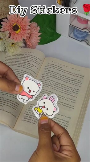 Diy stickers 🌹 #shortvideo #diy #diysticker #sticker #decoration