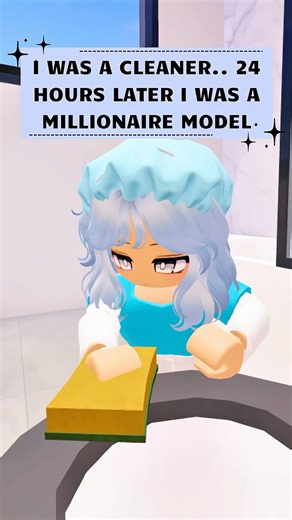 I WAS A CLEANER, 24H LATER I WAS A MILLIONAIRE MODEL | Roblox story #roblox #shorts #robloxedit