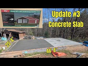 Concrete Slab for KJ 45 x 25 Metal Garage Kit