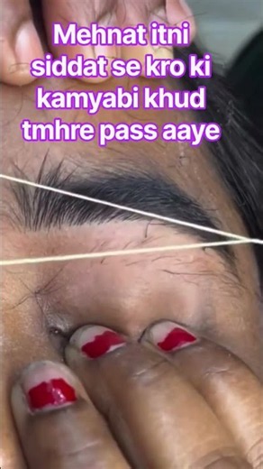 Precision at its finest ✨ Watch this satisfying eyebrow threading transformation.#threding #viral