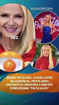 Eliana returns to host *Em Família* but the new season's initial ratings are already shocking
