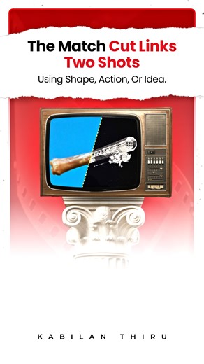 Kabilan Thiru on Instagram: "Comment “match” to get the pdf! It creates visual poetry — not just a transition. One of cinema’s smartest and most satisfying techniques. Perfect for connecting meaning between scenes. #MatchCut #CinematicEditing #VisualStorytelling #EditingTips #Filmmaking"