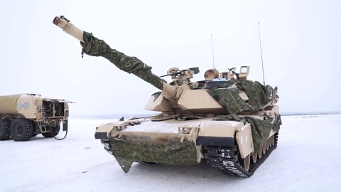 US Army cavalry troops fire weapons in live training