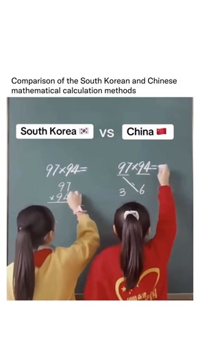Detailed Explanation on Instagram: "South Korean and Chinese mathematical calculation methods are similar in their strong academic traditions but differ in focus and approach. South Korea emphasizes speed, accuracy, and multiple problem-solving strategies, often reinforced through after-school programs (hagwons). Chinese methods focus more on deep understanding, repetition, and step-by-step mastery, with traditional tools like the abacus still in use. While both systems produce top-performing st