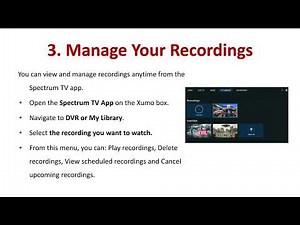 How to Record Shows on Spectrum Xumo – Cloud DVR Setup, Recordings & Playback