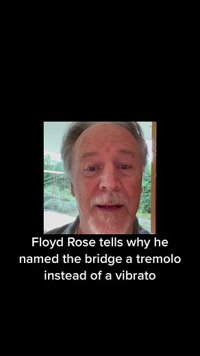 Floyd Rose tells why he named the bridge a tremolo instead of a vibrato #FloydRose #guitar #floydrosebridge #floydrosetremolo #floydroseguitars