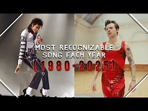 most recognizable song of each year (1980-2025)
