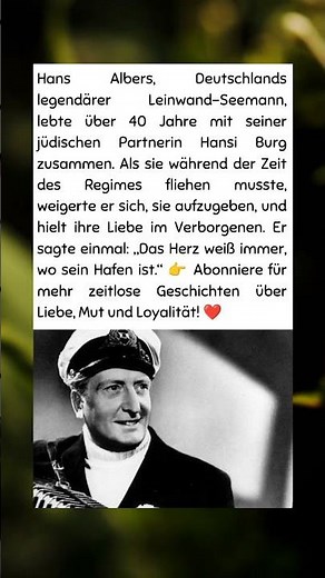 Hans Albers – Das Herz kennt seinen Hafen ⚓❤️