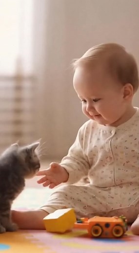 Kitten Loves Baby So Much 😍 | Adorable Moments Together This adorable baby and kitten share the purest friendship ever ❤️ Every smile, every purr, and every tiny touch shows how innocent love can be 🥹 These heart-warming moments will melt your heart 💞🐾 Follow Animal Lover for more cute and funny animal videos every day 🐶🐱💖 #babywithkitten #cuteanimals #animallover #viralvideochallenge #funnykittens #AdorablePets #cutebaby #kittenloversfeatures #Heartwarming #purelove #animalbonding #cutem