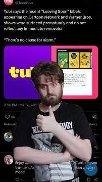 Tubi says the recent “Leaving Soon” labels appearing on Cartoon Network and Warner Bros. shows????