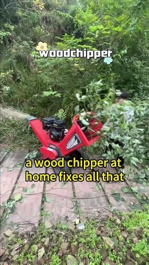 My neighbor paid 900 bucks to get his branches cleaned up.I just used a machine#woodchipper #machine