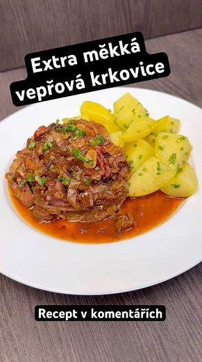Extra měkká vepřová krkovice 🥳 recept v komentářích ❤️
