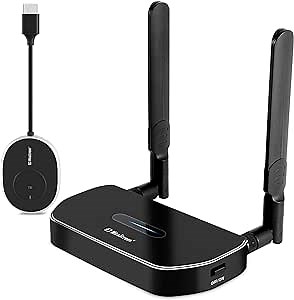 Wireless Hdmi Transmitter and Receiver 4K kit.HDMI Wireless Adapter WiFi 1080P Mobile Screen Mirroring.165FT/50M Transfer 5G Video/Audio,Office Files from Laptop, PC, Smart Phone, TV/Projector.