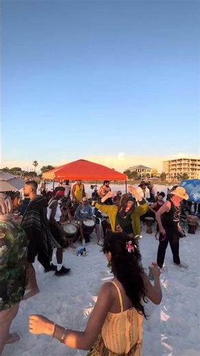 Treasure Island Florida drumcircle and dancers! #shorts #drums #dancevideo