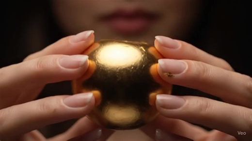 eating gold ball #asmr #asmrsounds #asmrvideo