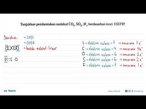 Show the formation of CO2, SO2, IF5 molecules based on VSEPR theory!