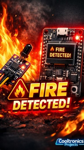 Cooltronics Projects | Fire Alarm project using esp32 and oled LCD 🔥 #arduinoforbeginners #esp32project #firealarmsystems #scienceprojects #oleddisplay | Instagram