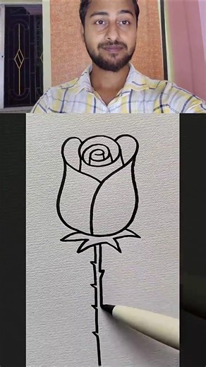 How to Draw a Perfect Rose 🌹 Easy Step-by-Step Tutorial for Beginners!