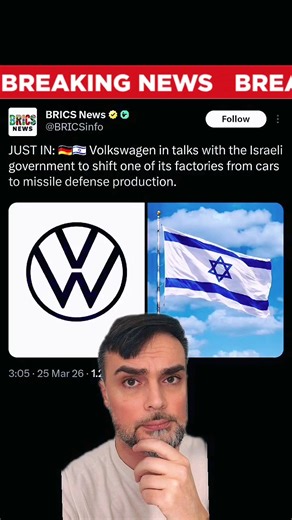 Volkswagen to shift from cars to Missile Defense in deal with Israel's Iron Dome Maker. #irondome #wolkswagen #israelian #iranian #european