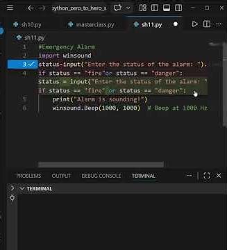 Build an Emergency Alarm with Python! 🚨🐍 #Shorts #PythonCoding