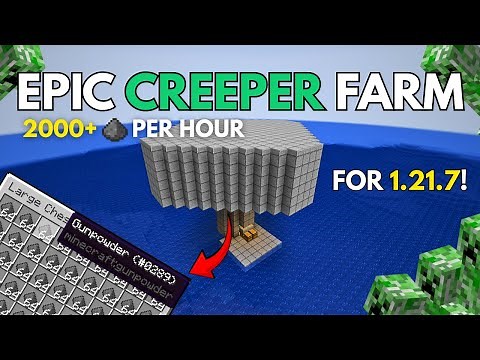 Minecraft 1.21.7: Easy AFK Creeper Farm for Gunpowder & XP