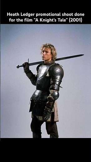 Heath Ledger promotional shoot done for the film ”A Knight’s Tale” (2001) #heathledger #knight