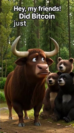 Did Bitcoin Just Pumped?! 😂 Bull Goes CRAZY in front of 3 bears! 🚀 #cryptomeme