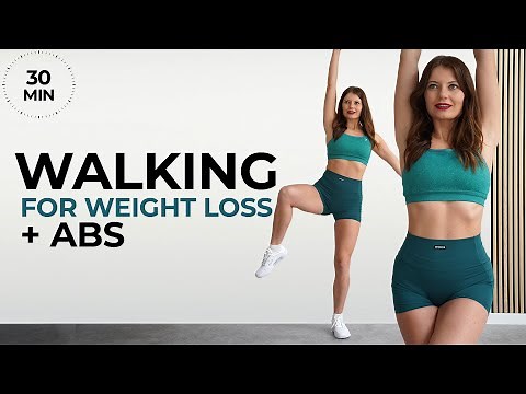 30 MIN WALKING EXERCISES FOR WEIGHT LOSS & LOWER ABS- Standing | No Jumping | Walk at Home