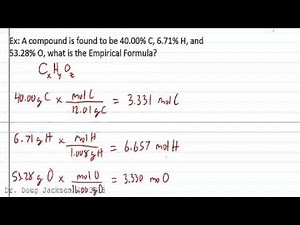 Empirical Formula and Molecular Formula