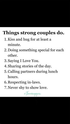 10 Things Strong Couples Do