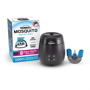 Thermacell Rechargeable E55 Outdoor Mosquito Repellent with 8-Hour Refill and USB Cable, Black