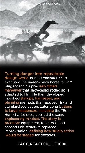 Yakima Canutt’s Stagecoach stunt science #YouTubeShorts #BehindTheScenes