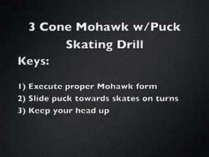 3 Cone Mohawk Drill Hockey Drill